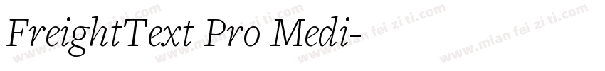 FreightText Pro Medi字体转换